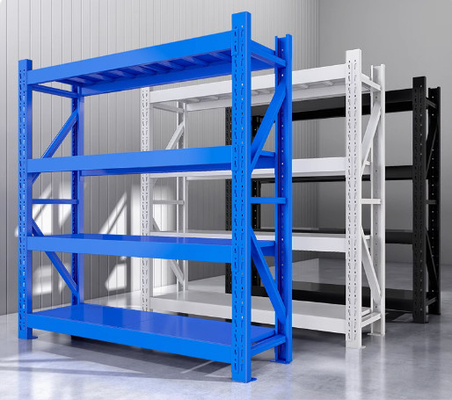 Op maat gemaakte 4 lagen metalen magazijn zware palletplanken Racking systemen koudgewalst staal supermarkt opslagplank