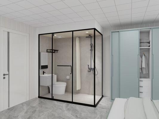 SMC One-Piece Bathroom Shower Base & Chassis custom size shower base