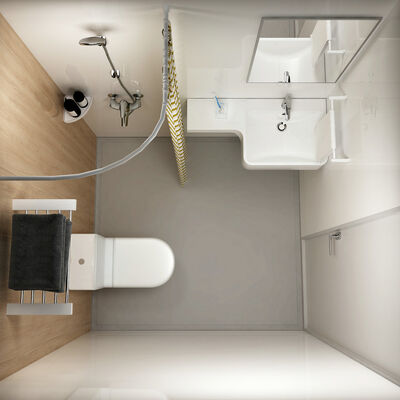 lichtgewicht SMC wandpanelen SMC P-type One-Piece Wash Basin One-Piece gegoten SMC vanity bassin